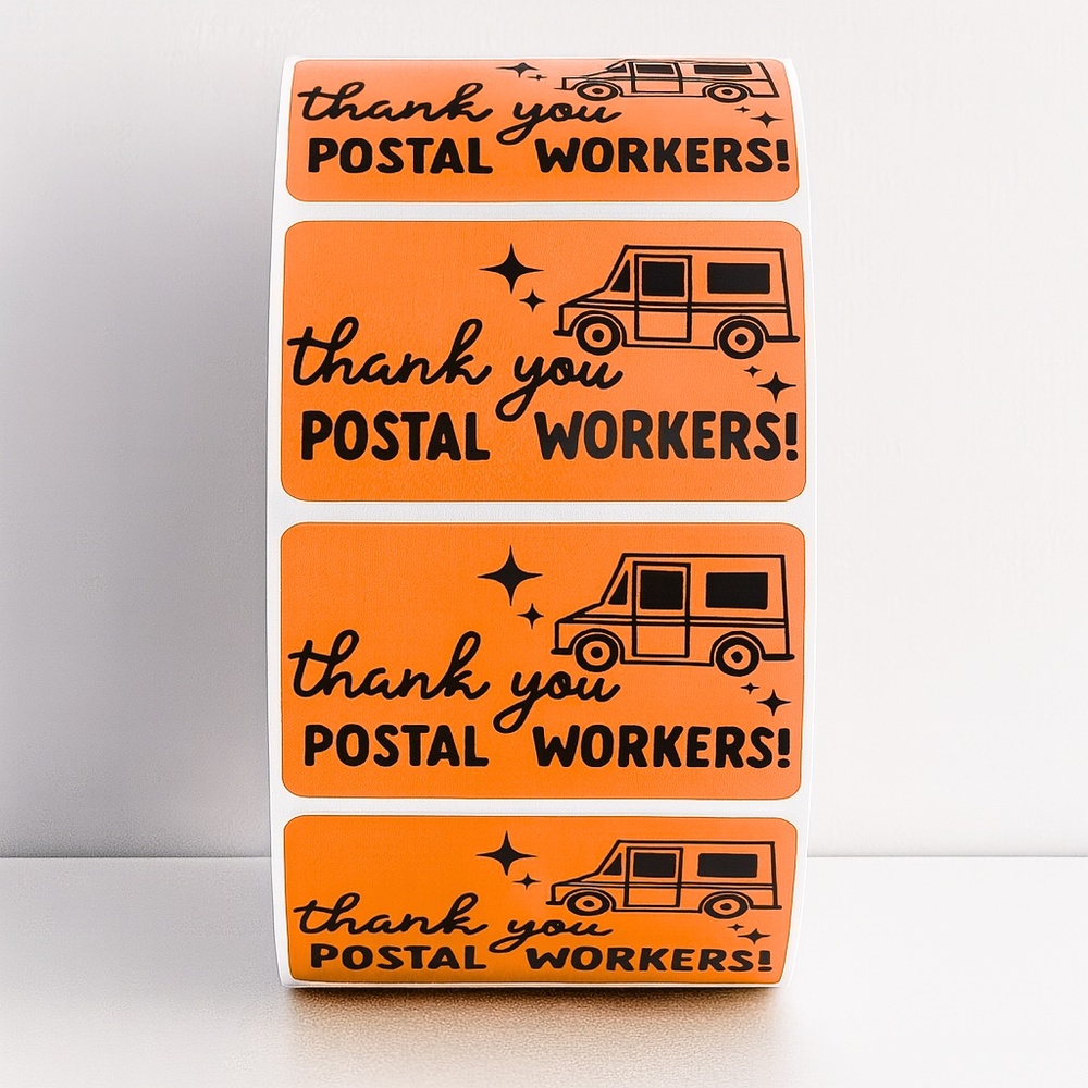Thank You Postal Workers Stickers – Mail Carrier Appreciation Labels for Package - Picture 2 of 11